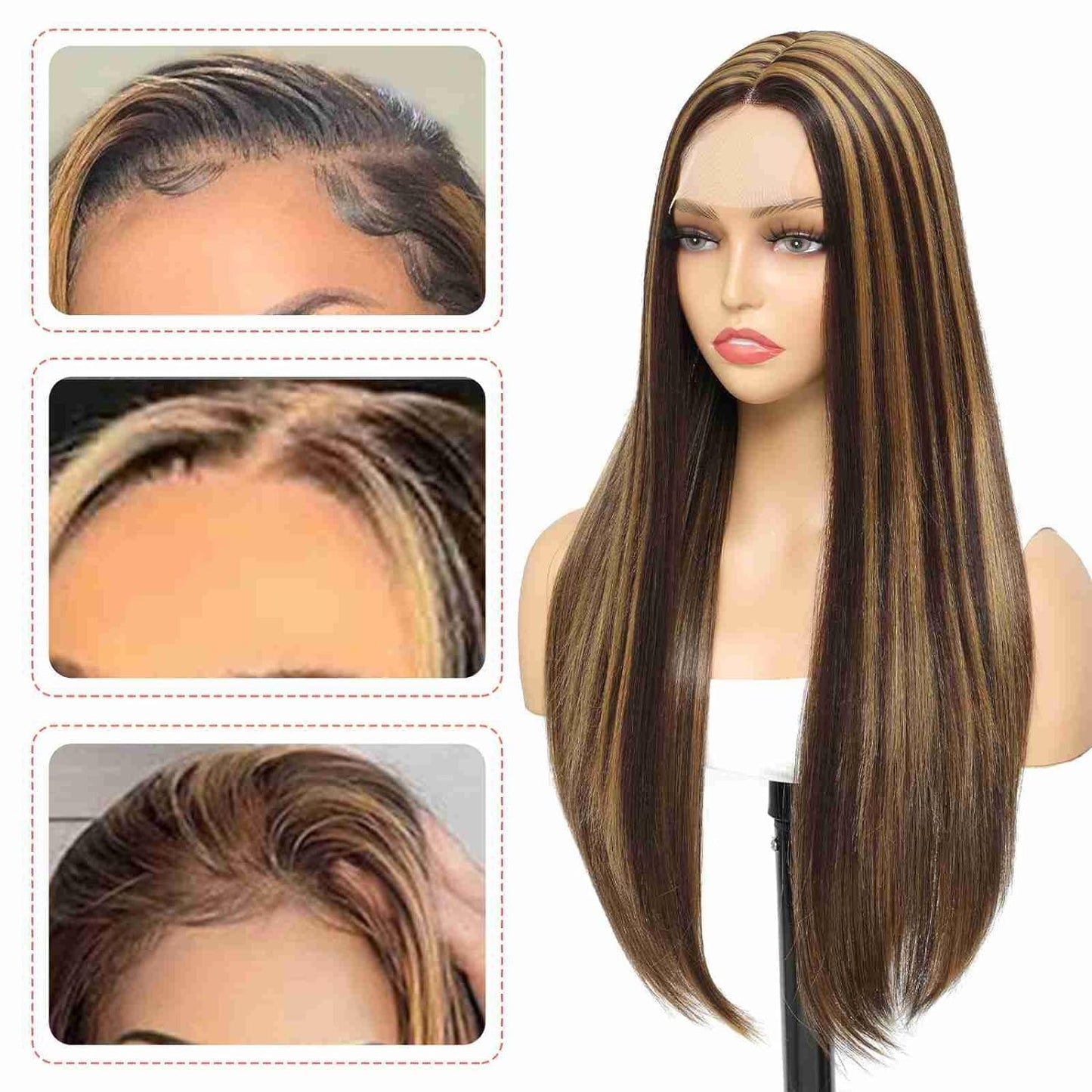 13x4 Highlight Lace Front Wig 4/27 Ombre Lace Front Wigs