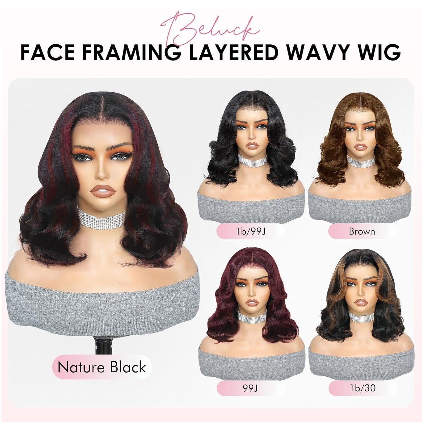Highlight Burgundy Black Cherry Loose Body Wave Wig 6x6 Glueless Wigs Human Hair With Curtain Bangs
