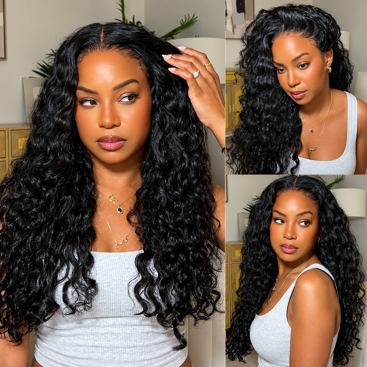 Beluck 6x6 Beach Curly Lace Closure Defined Curls Human Hair Wig Natural Volume Effortless Style