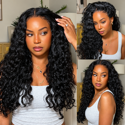 Beluck 6x6 Beach Curly Lace Closure Defined Curls Human Hair Wig Natural Volume Effortless Style
