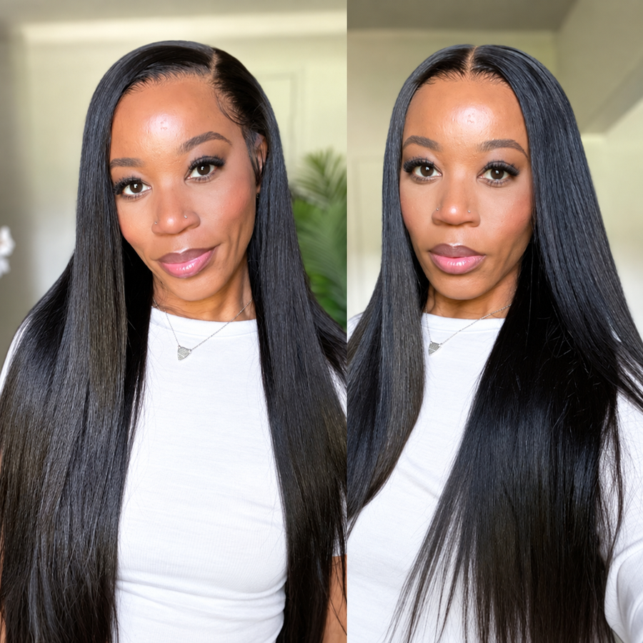 Beluck 6x6 HD Lace Closure Straight Wave Silky Smooth Finish Human Hair Wig With Natural Hairline