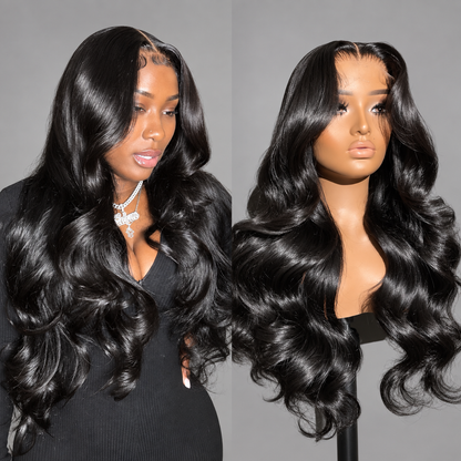 13x6 Body Wave Glueless Lace Front Human Hair Wig With Drawstring