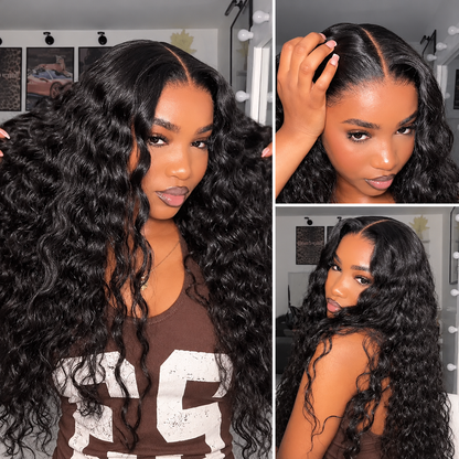 Beluck 6x6 Beach Curly Lace Closure Defined Curls Human Hair Wig Natural Volume Effortless Style