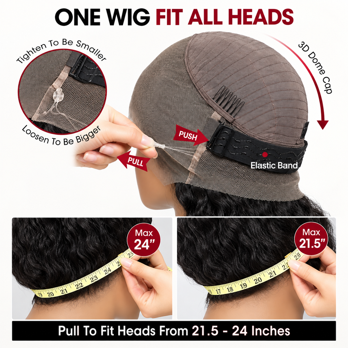 Kinky Straight Invisi Strap Snug Fit 360 Transparent Lace Frontal Wig | Pre-Cut Lace & Bleached Knots