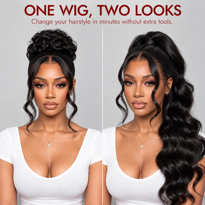 Beluck Glueless Body Wave 360 Lace Front Wig Human Hair HD Lace Invisible Strap Pre Plucked Face Framing For High Bun Salon Updo