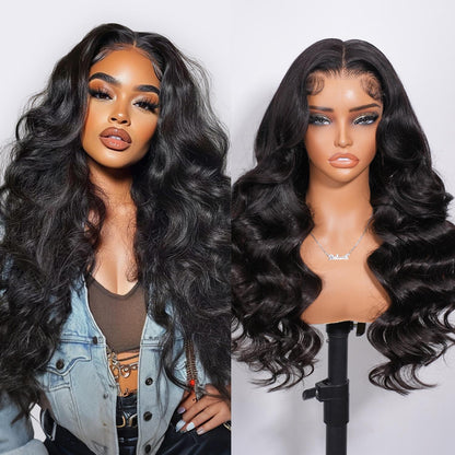 Beluck Glueless 13x6 Lace Front Wigs Human Hair With Drawstring 220% Density Body Wave Human Hair Wig Ear To Ear HD Lace Frontal Pre Plucked Wear Go Glueless Wigs Human Hair Deep Wavy Wigs Human Hair Weave