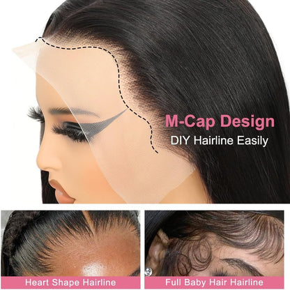 Glueless 13x6 Lace Front Wigs Human Hair 220% Density Body Wave Human Hair