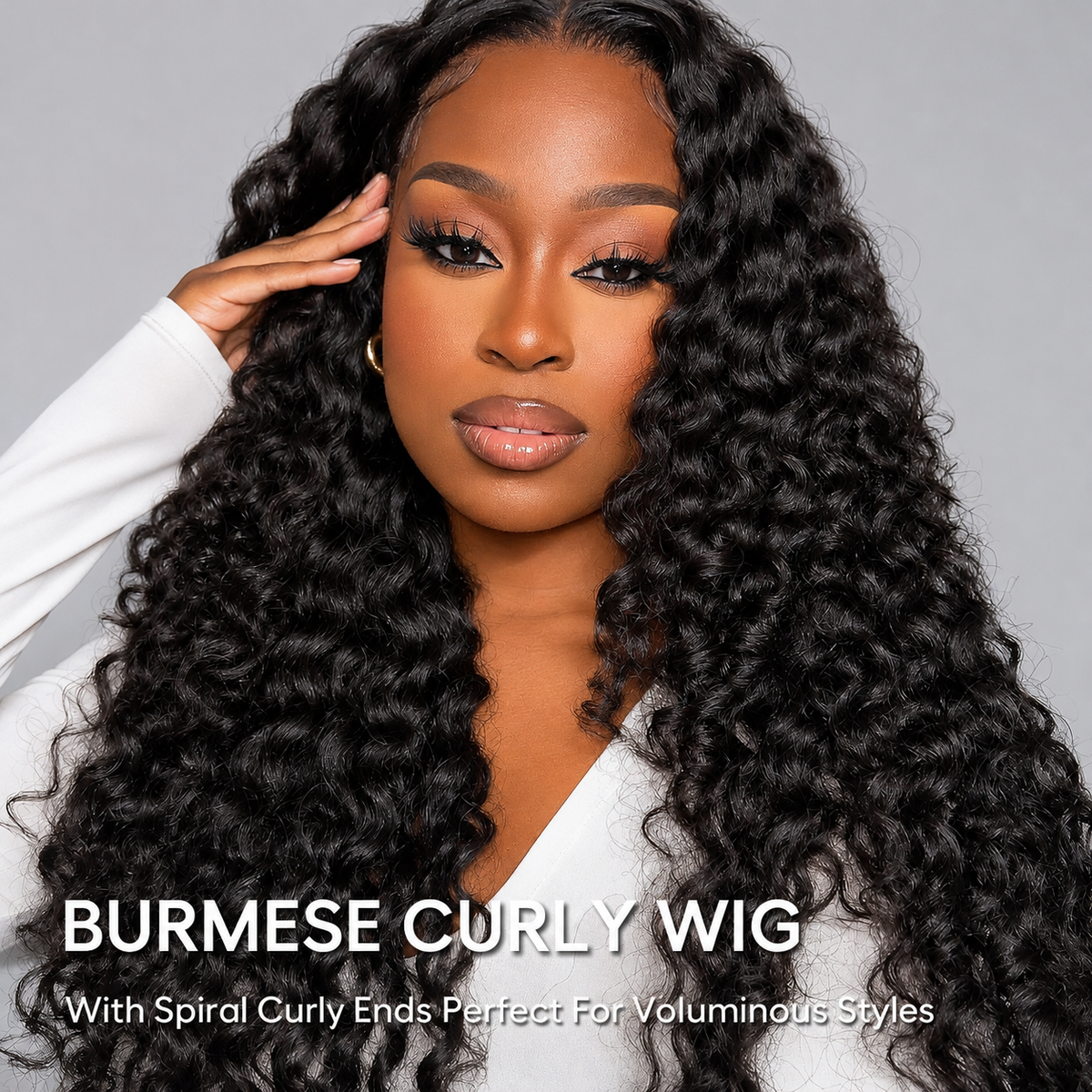 Beluck 6x6 Lace Closure Burmese Curly Full Volume Defined Bouncy Curls Human Hair Wig