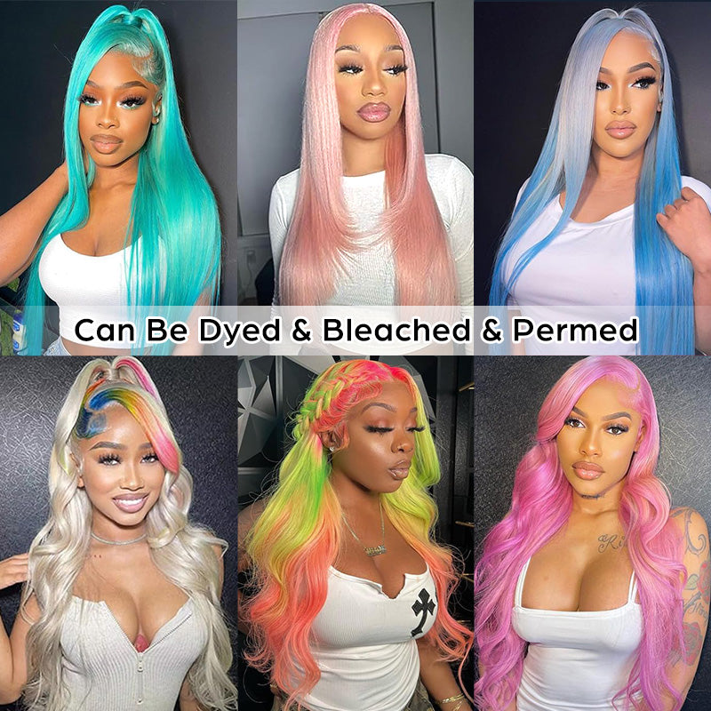 613 13x4 Blonde Straight HD Transparent Lace Frontal Wigs