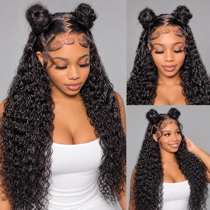 Beluck Deep Wave Human Hair Wig 13x4 HD Lace Front Pre Plucked 220% Density