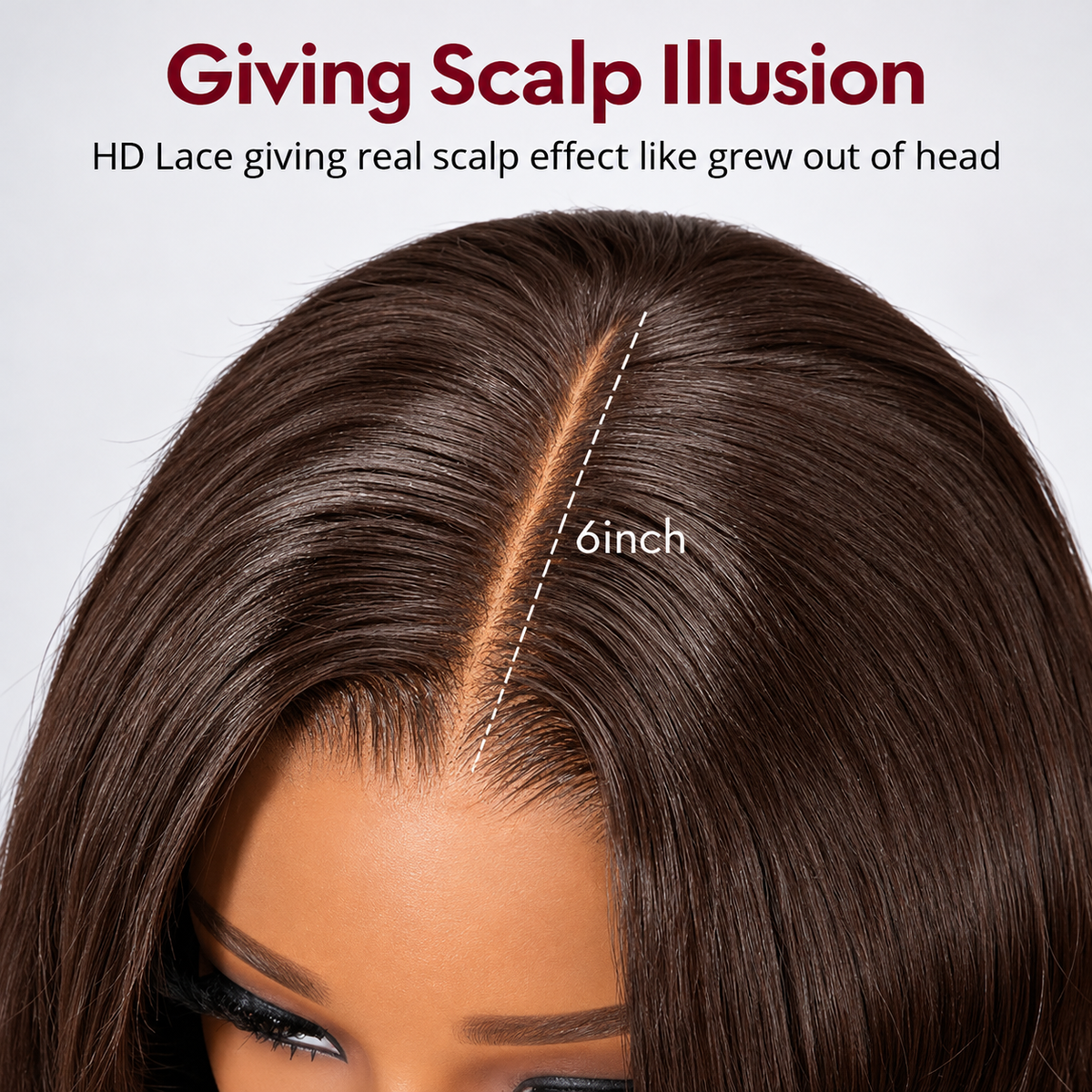 Beluck Chocolate Brown Loose Body Wave 13x6 Glueless Wig Face Framing Layers Human Hair