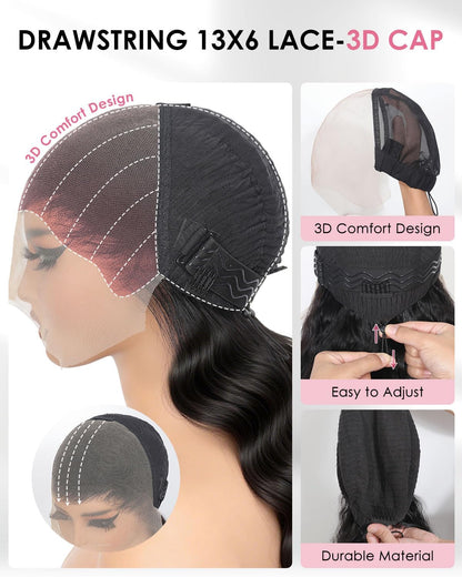 Glueless 13x6 Lace Front Wigs Human Hair 220% Density Body Wave Human Hair