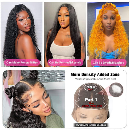 13x6 250 Density Hd Lace Front Wigs Human Hair, 13x6 Lace Front Wigs Human Hair, Wet And Wavy Lace Front Wigs Human Hair,Deep Wave Frontal Wigs For Black Women