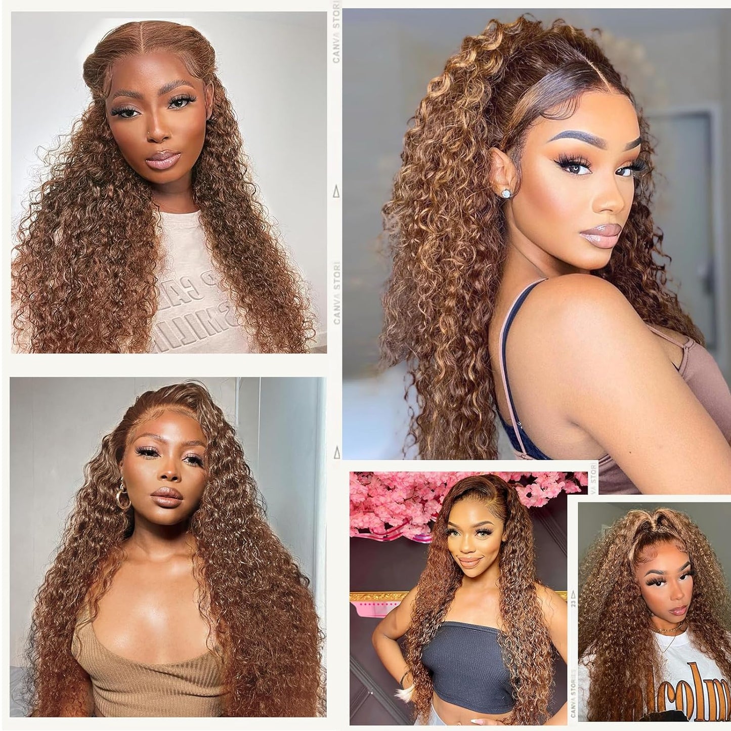 13X6 Chocolate Brown Lace Front Wig, Water Wave Wet And Wavy Lace Front Wigs Human Hair, Curly Glueless Pre Plucked Bleached Knots Lace Front Wig, Hd Lace Frontal Wig 13x6 Colored