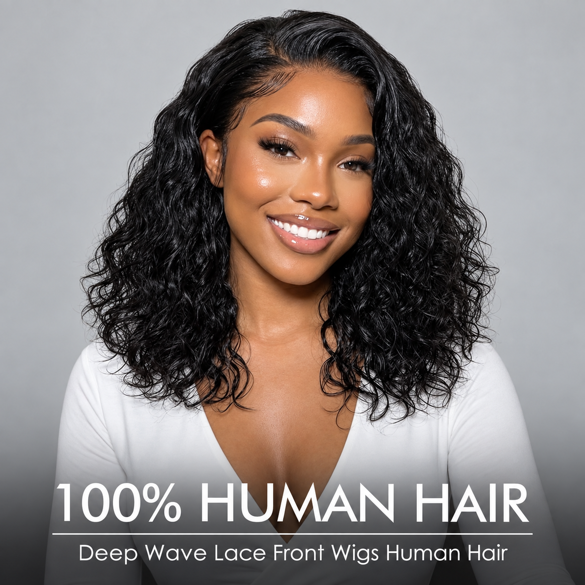 Glueless Deep Wave Bob Wig 13x6 HD Lace Front Human Hair Pre Cut Lace Bleached Knots