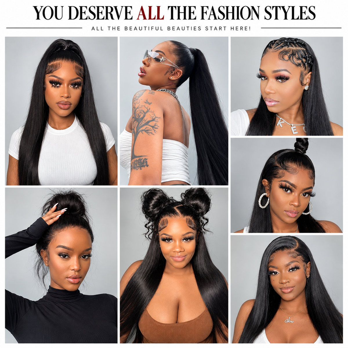 Beluck Glueless Straight 360 Lace Front Wig Human Hair HD Lace Invisible Strap Pre Plucked Face Framing For High Bun Salon Updo（副本）