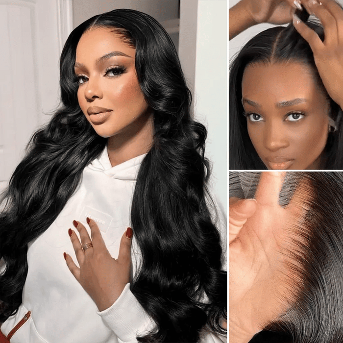 Beluck Body Wave Human Hair Wig 13x4 HD Transparent Lace Front Pre Plucked 220 Density