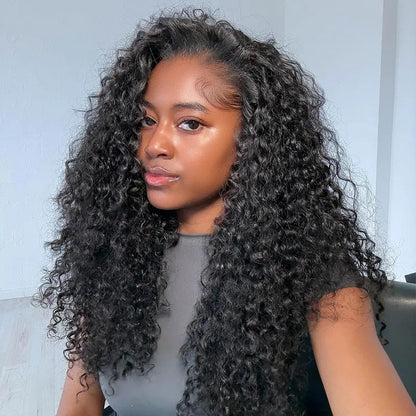Beluck Bouncy Deep Curly Half Wig Flip Over 3 In 1 Glueless Quick Install 16-24 Inch Natural Black - 9