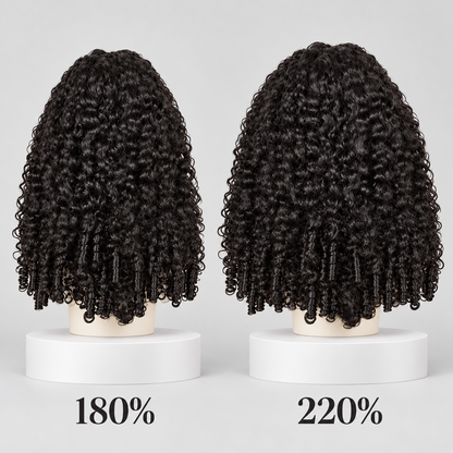 Burmese Curly 4C Edges Invisi Strap Snug Fit 360 Skin Lace Glueless Human Hair Wig