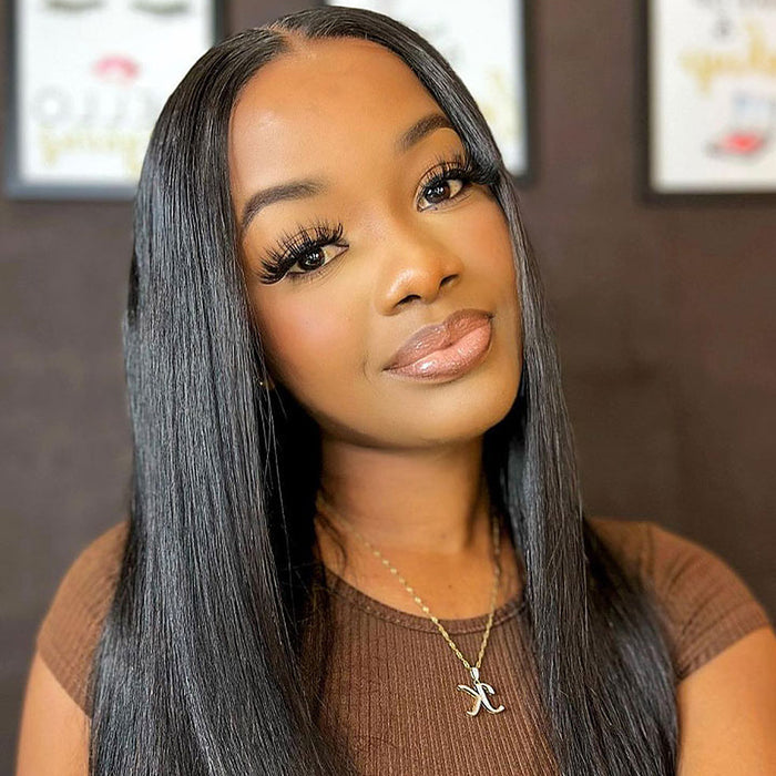 Beluck Straight U/V Part Wig No Leave Out Glueless 16-28 Inch Natural Black
