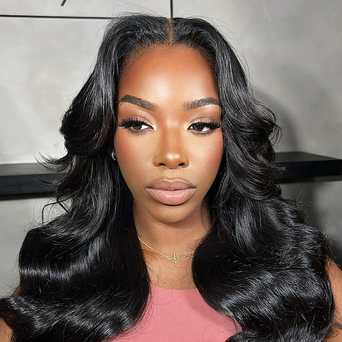 Beluck U Part Butterfly Layered Cut Loose Body Wave Wig Glueless 16-26 Inch Natural Black - 4