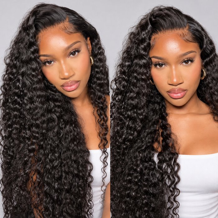 Beluck Deep Wave Human Hair Wig 13x4 HD Seamless Lace Front Pre Plucked 220% Density Beginner Friendly