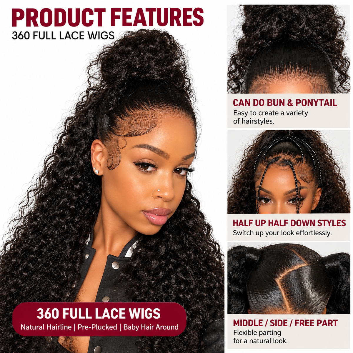 Burmese Curly Invisi Strap Snug Fit 360 Transparent Lace Frontal Wig | Pre-Cut Lace & Bleached Knots
