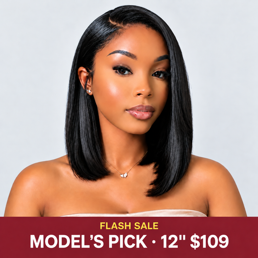 Beluck Drawstring Bob 13x6 HD Lace Front Wig Pre Plucked Low Maintenance Human Hair