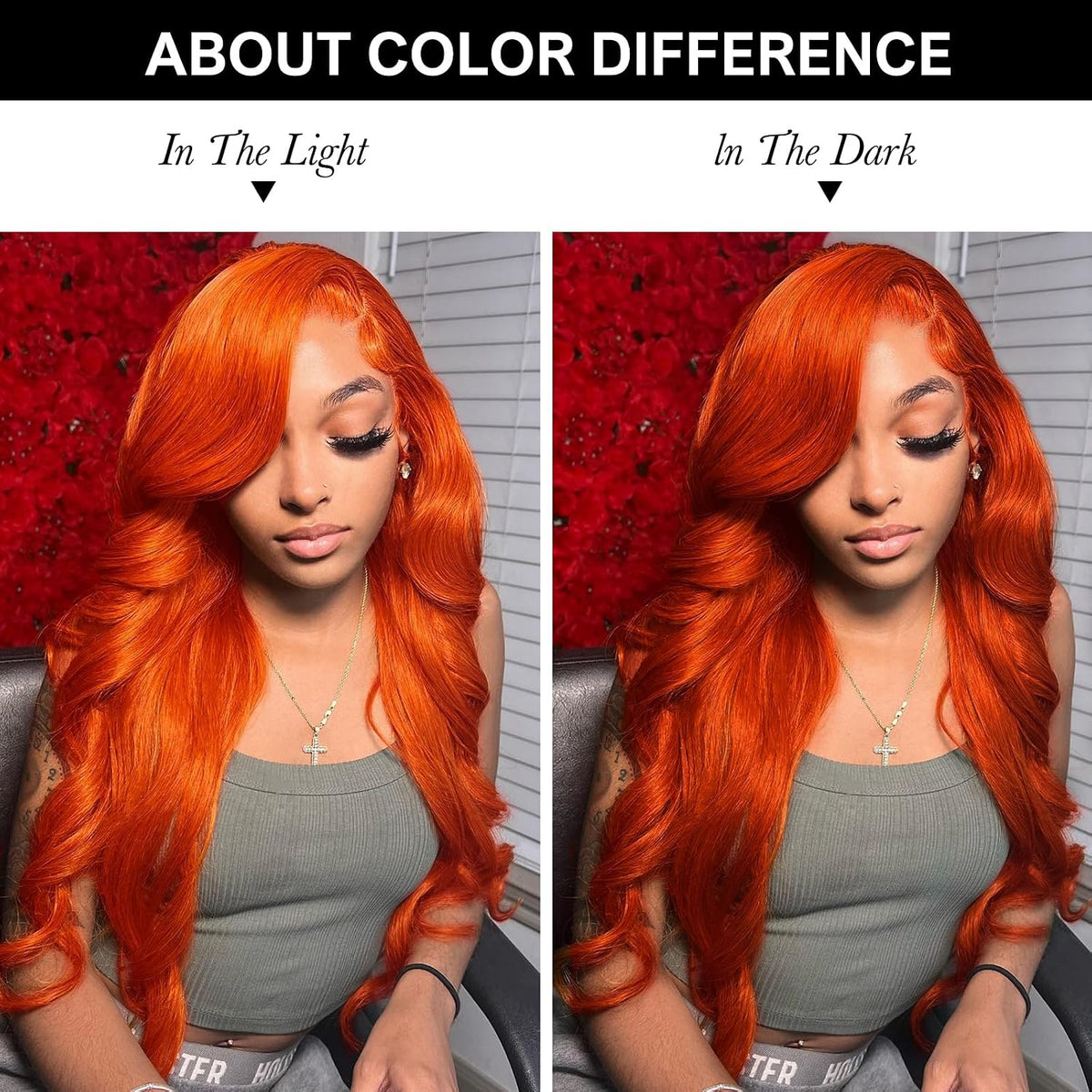 Ginger Orange Body Wave 13x6 Glueless Lace Front Human Hair Wig