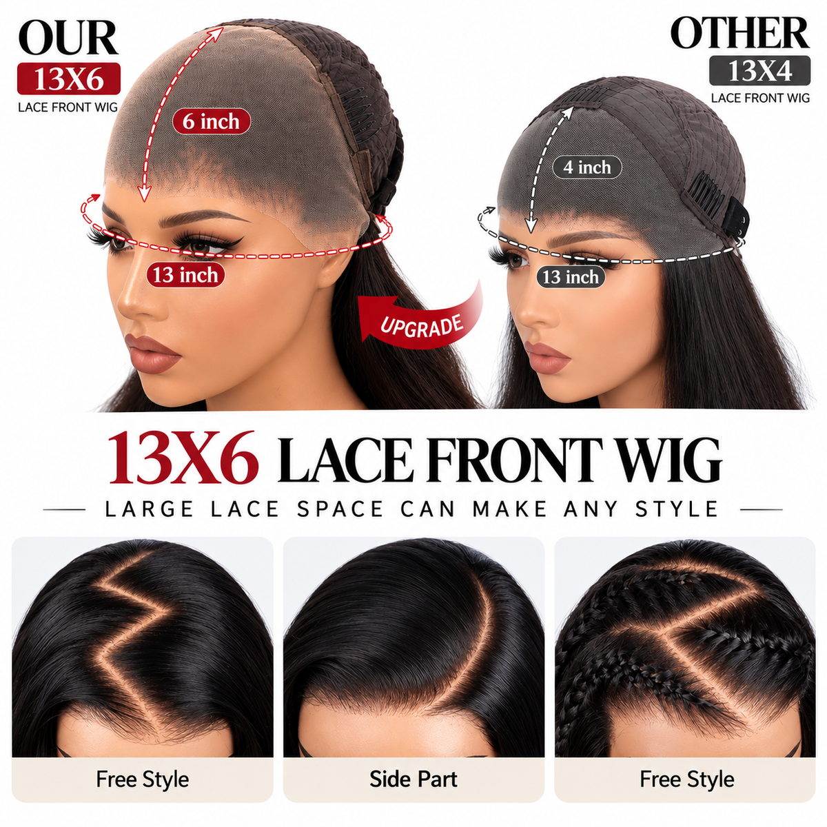 13x6 Burmese Curly Pre-Cut Lace Glueless Human Hair Wig With Drawstring
