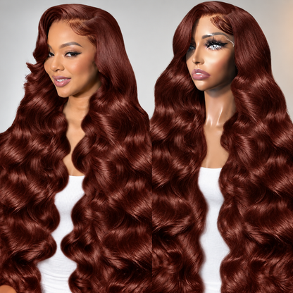 Reddish Brown #33 Body Wave 13x6 Lace Front Human Hair Wig